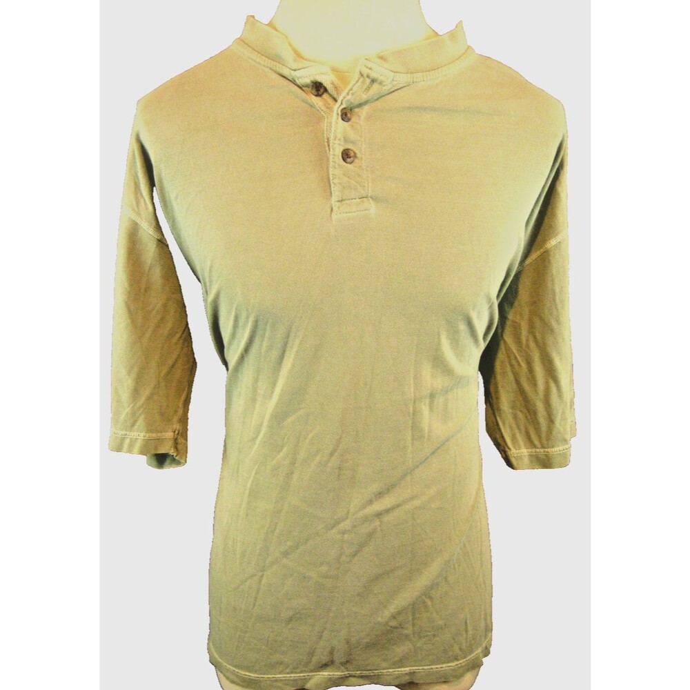Mens Canyon Guide Olive Henley Style Cotton SS Casual Shirt sz 2XL